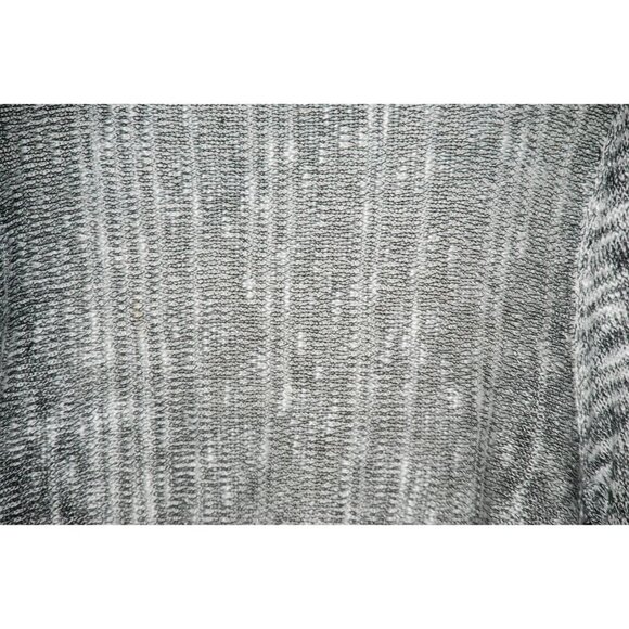 Energe World Wear Ladies Gray White Cardigan Sweater SZ L Open Front Lace LS - Picture 9 of 12